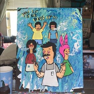 Vibrant Cartoon Art Canvas - BOBS BURGERS